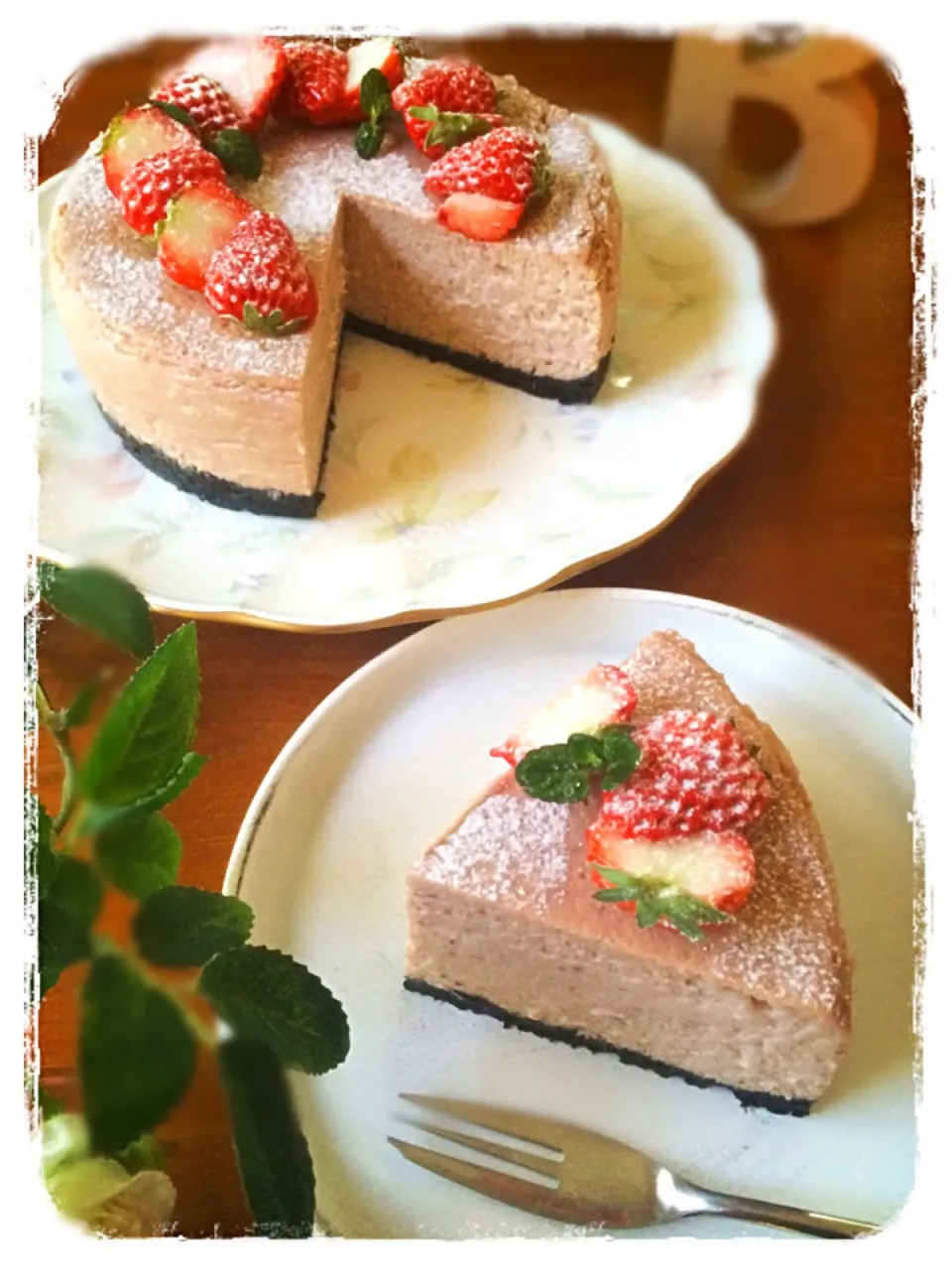 ストロベリーチーズケーキ🍓    その2 ˙ᵕ˙⑅|ばろんさん