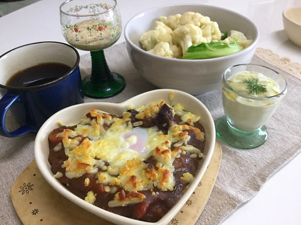 焼きカレー
食物繊維たっぷりグリーンヨーグルト
山盛りカリフラワー、、マスタードマヨ|まみsanさん