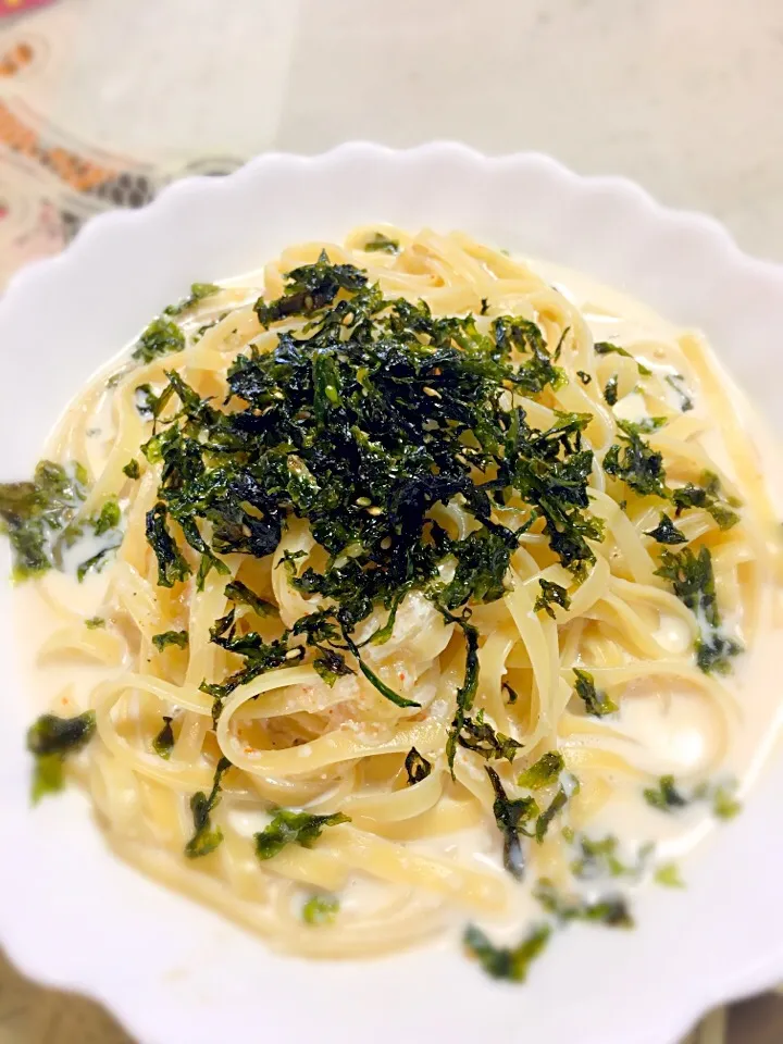 Tomoko Itoさんの料理 オイルも生クリームも調味料もいらない
明太クリームパスタ💕|☆よーこ☆さん