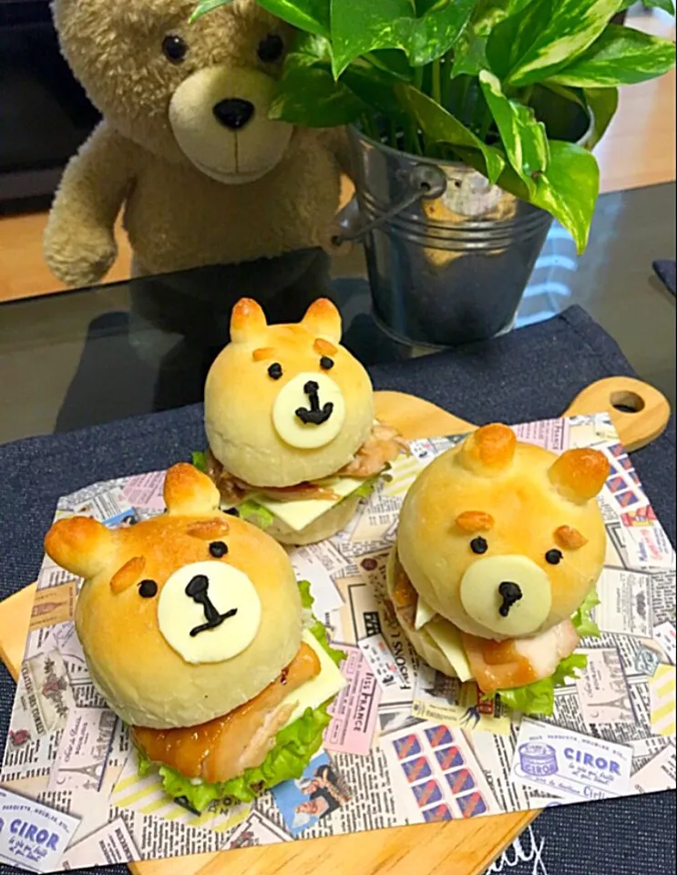 Snapdishの料理写真:☆さこ☆さんのマフィン型でテッドハンバーガー🍔|ゆかりさん