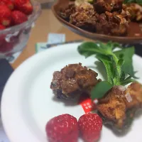 鳥ひき肉椎茸、ピーマン パン耳揚げ|まなさん