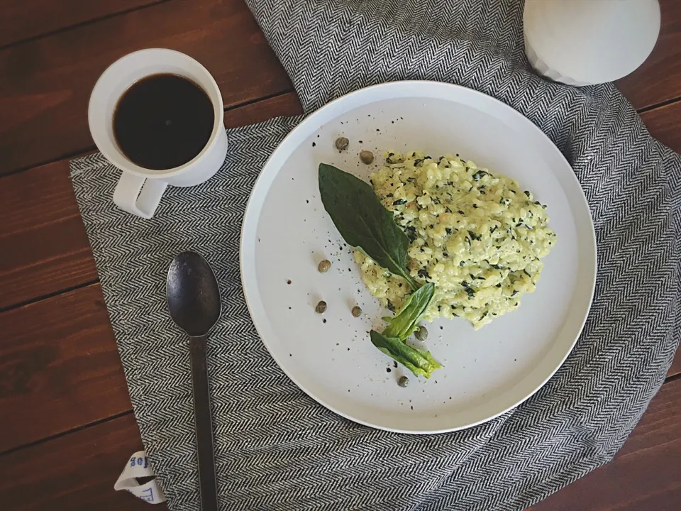 Spinach & Gorgonzola risotto 🌿🧀|welcomeizumiさん