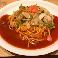 Snapdishの料理写真:名古屋名物、あんかけスパゲッティ🍝
#名古屋
#あんかけスパゲッティ
#美味しい|KAZOOOさん