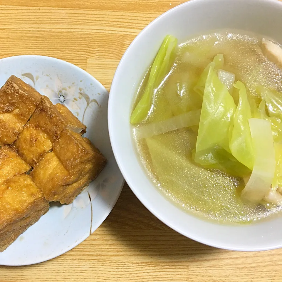 残り野菜でコンソメスープ
厚揚げ|あきえさん