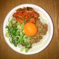 納豆キムチ丼|ふみこさん