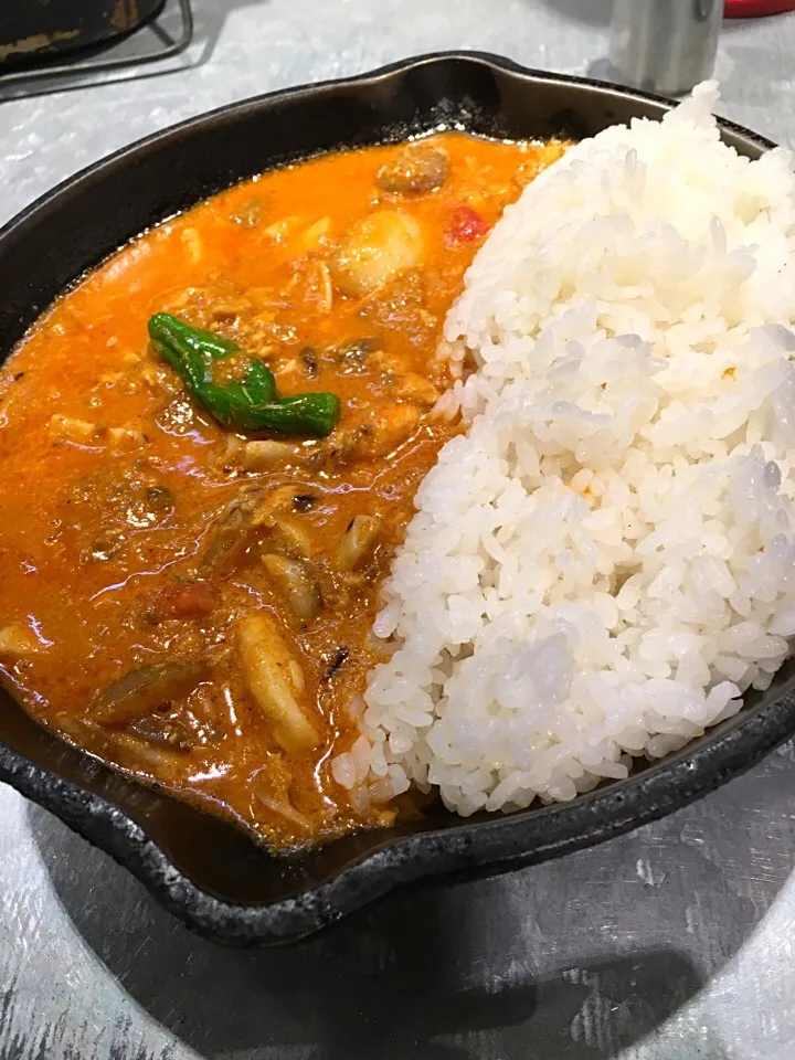 Snapdishの料理写真:キノコと鶏挽肉の南インド風カレー＠品川|Yasuhiro Koikeさん