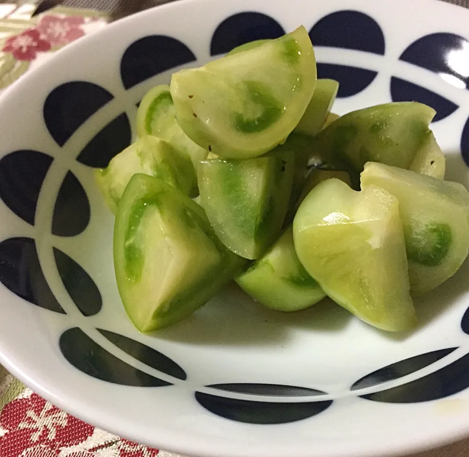 青トマトのマリネ|ちこさん