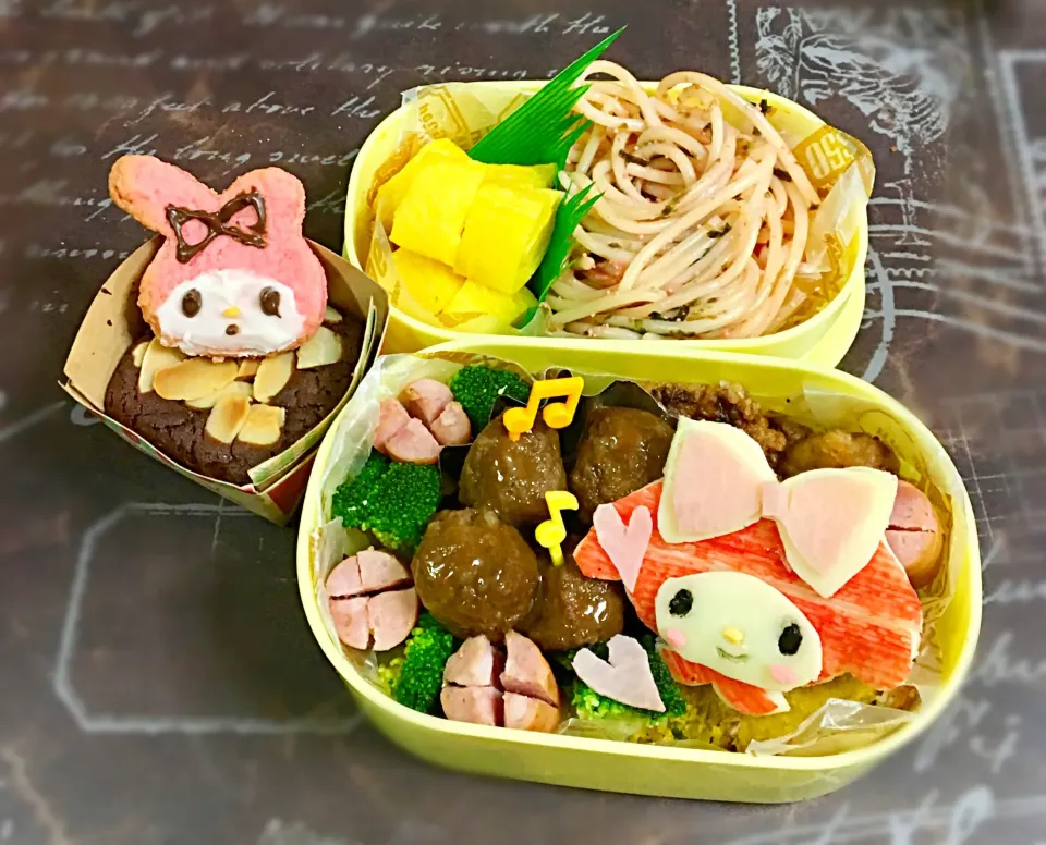 Snapdishの料理写真:マイメロ弁当|まゆゆさん