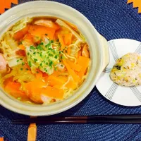 Snapdishの料理写真:鍋焼きラーメン|yuuさん