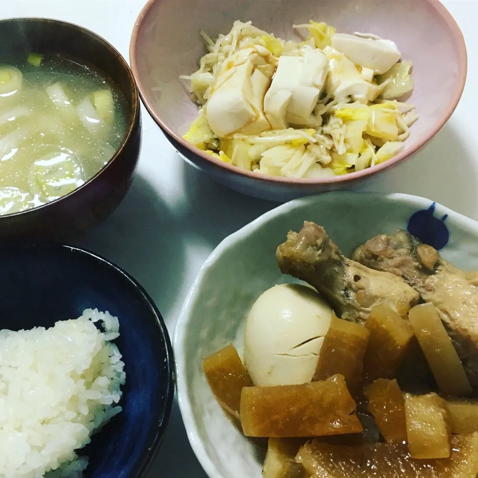 手羽元と大根の甘辛煮定食|ゆずさん