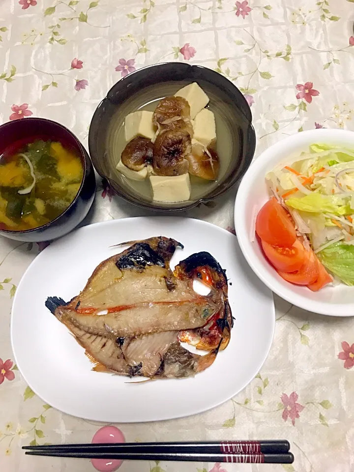 金目鯛の干物と、高野豆腐の煮物|プリンセスみっちゃんさん