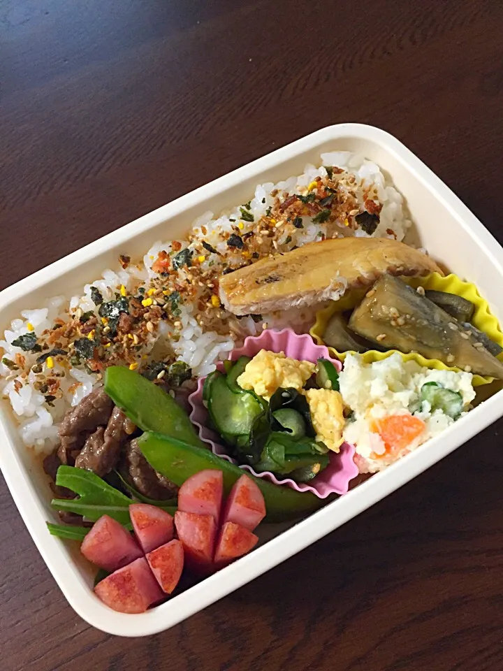 牛肉とスナップえんどうの炒め物弁当|kiicoさん