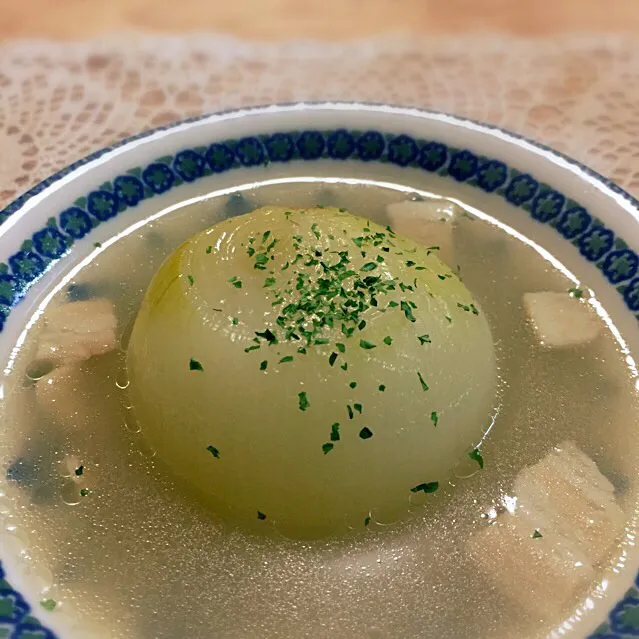 炊飯器でタマネギスープ|くぅさん