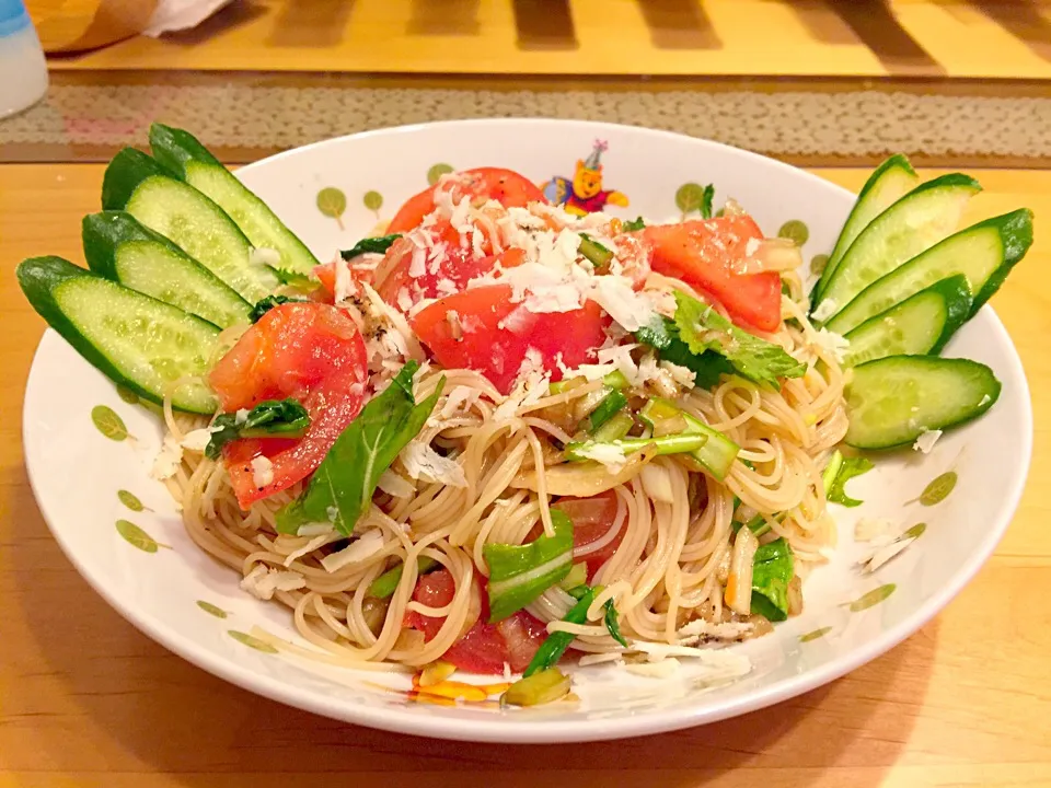 冷製トマトのカッペリーニ🍅
バルサミコ仕立て|めいB747さん