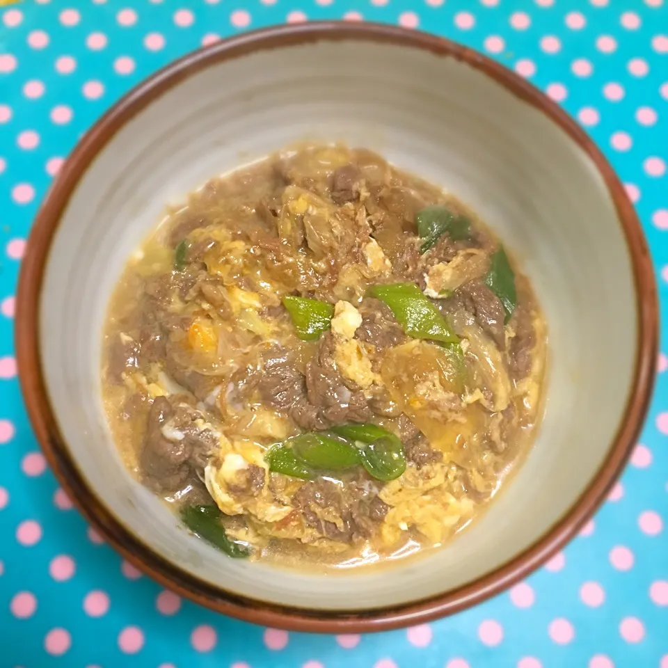 Gyudon 「牛丼 」Beef over rice bowl (I swear there's rice under all that yumminess)|H3L1DAさん