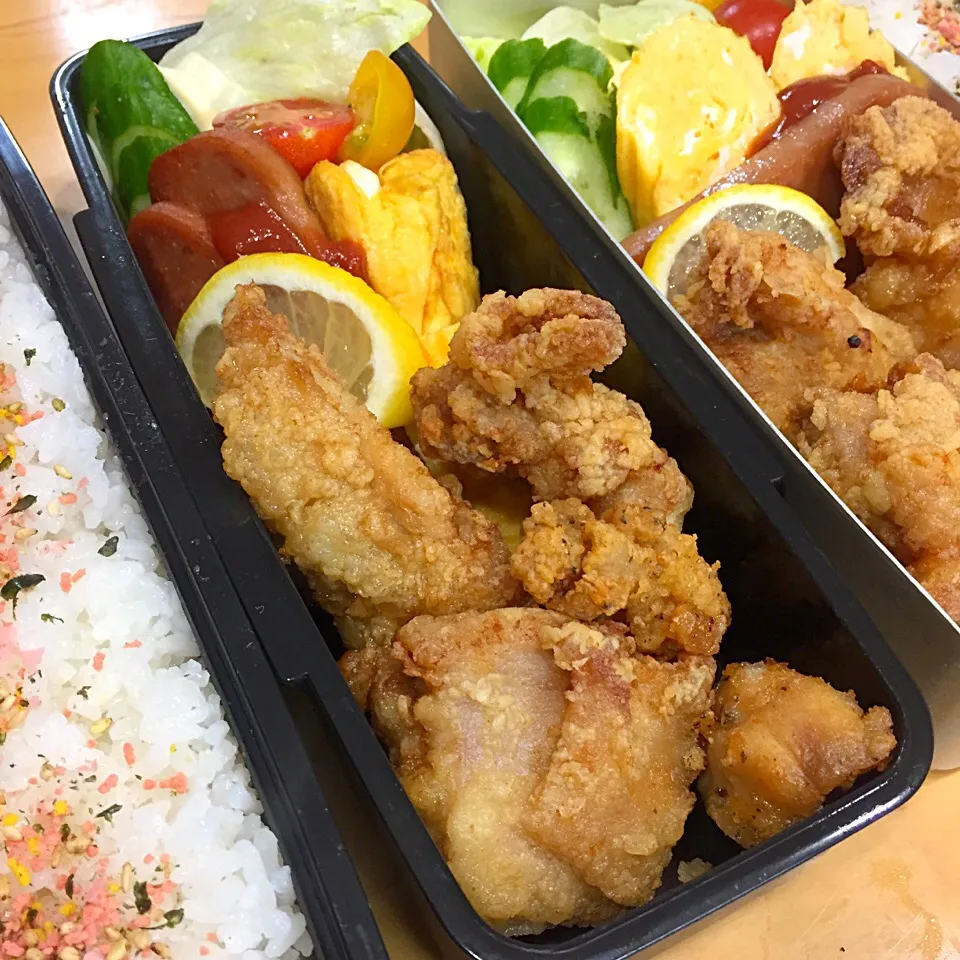 Snapdishの料理写真:今日の親父弁当！|沖縄「ピロピロ」ライフさん