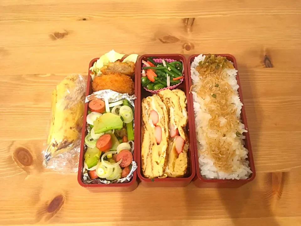 Snapdishの料理写真:活用☆ブロッコリーの茎弁当|Emi Mikadoさん