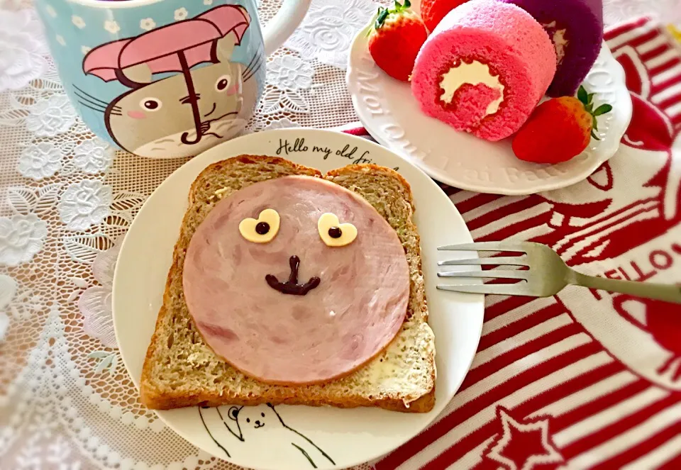 Breakfast #cutefood #firstattempt #bread #breakfast|shangさん