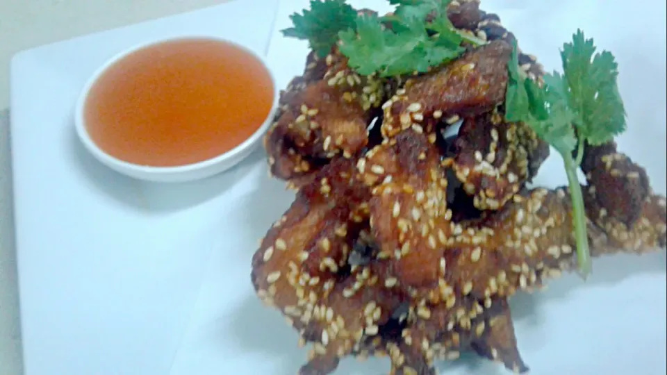 Snapdishの料理写真:Moo daideaw (Thai deep fry pork strips)|Jorge Bernal Márquezさん