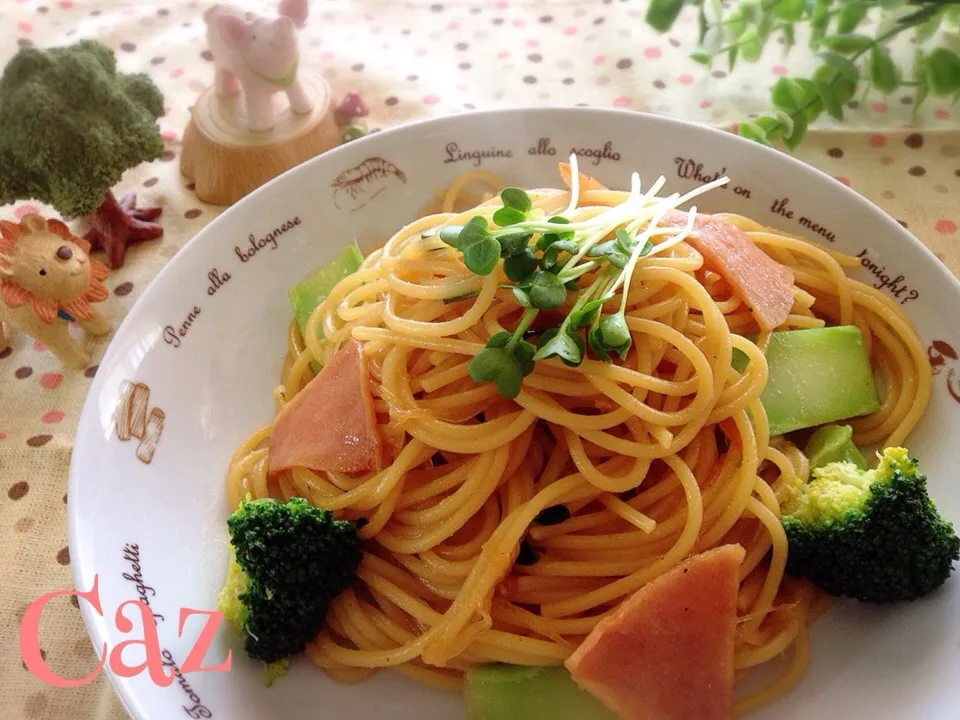 鶏さん🐔からのプレゼント パスタ🍝 ヾ(*´∀｀*)ﾉ|きゃずさん