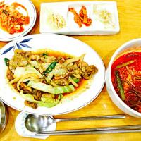プルコギ&チゲスープ定食
inニュー新橋ビルB1韓流館🎉😝