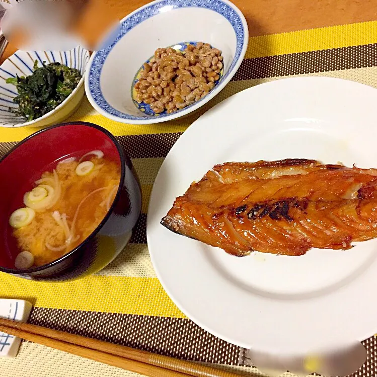 サバのみりん干しと納豆 和風の夕飯|エンスーさん