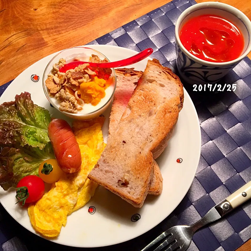 Snapdishの料理写真:朝ごはん 2017・2・25|ローゼルさん