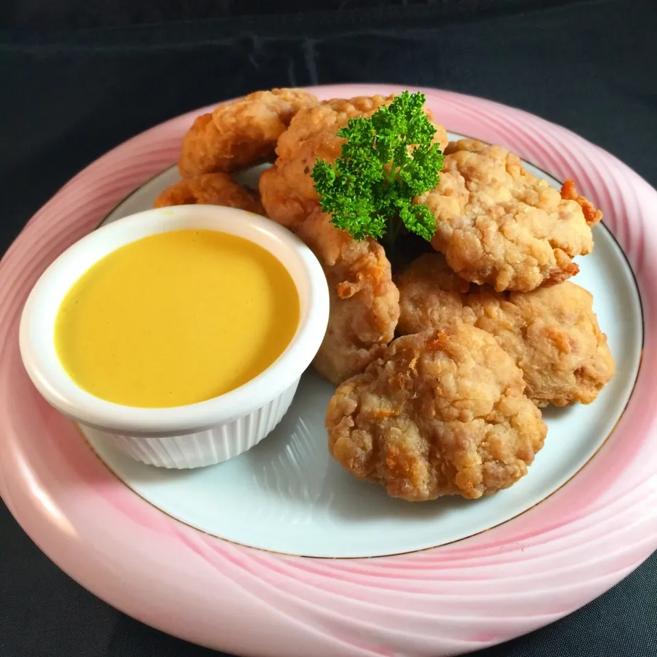 Chicken Nuggets With Honey Mustard Sauce|mamaeriさん