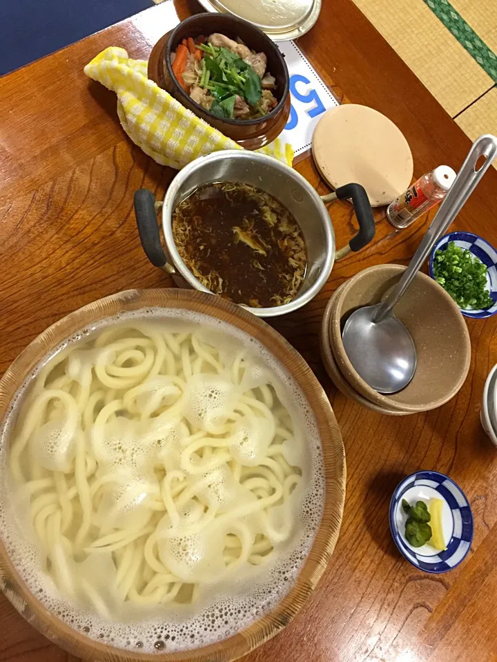 たらいうどんととり釜飯|うえのぶさん