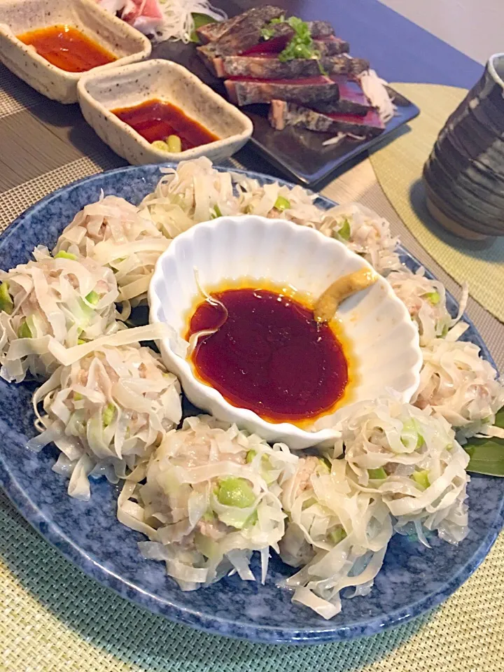 チョッパー＆ホヌさんの料理 そら豆と豚挽き肉のヘルシーレンジシューマイ（≧∇≦）💞|kiyoさん