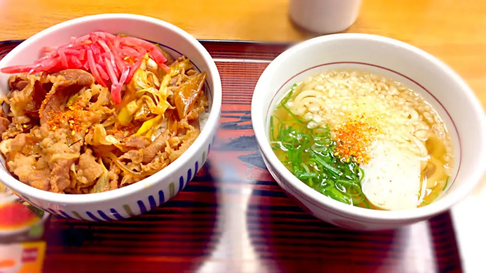 和風牛丼+はいからうどん(小)|Kunisanoさん