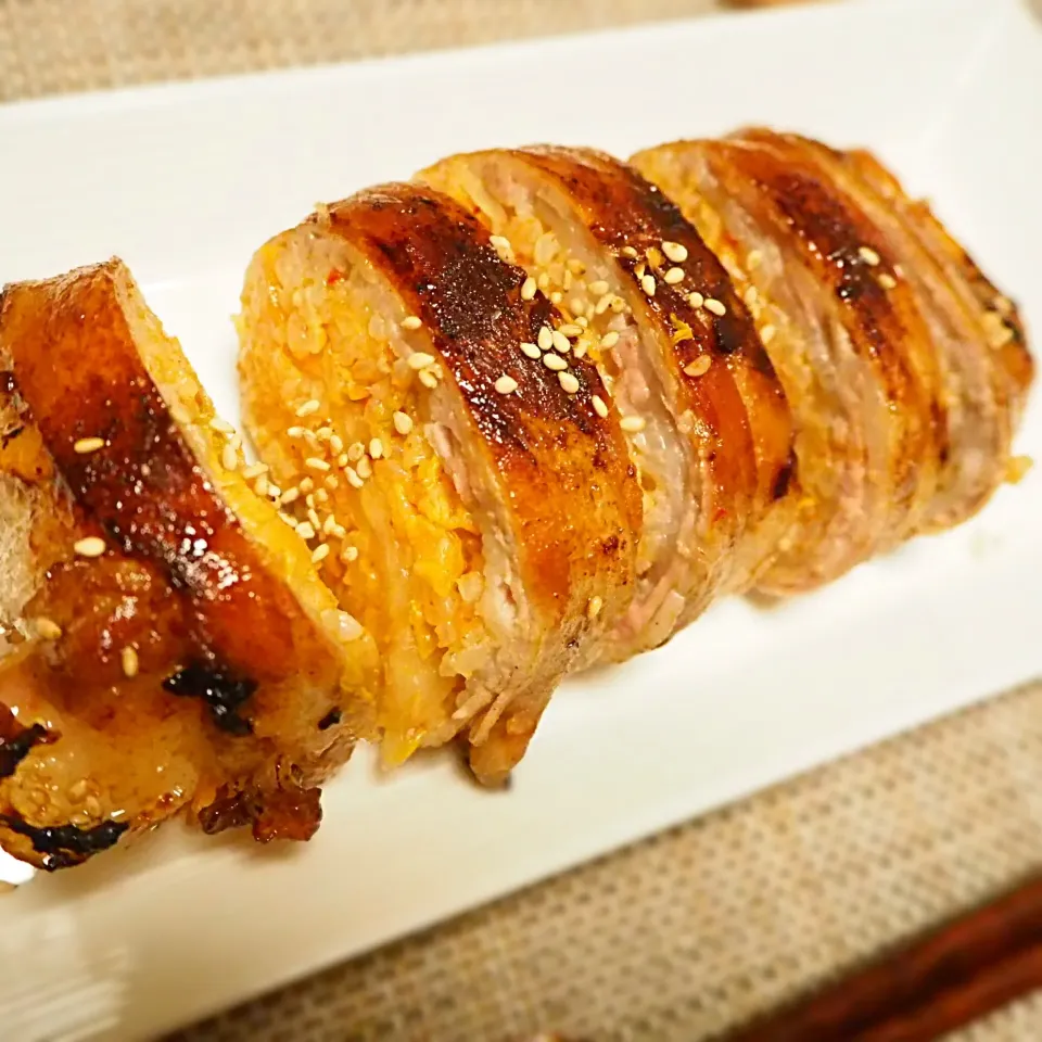 肉巻きキムチチャーハン|yummさん