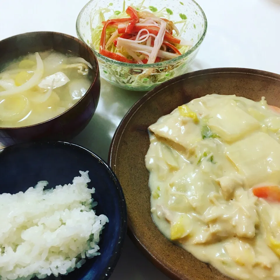 白菜のクリーム煮定食♪|ゆずさん