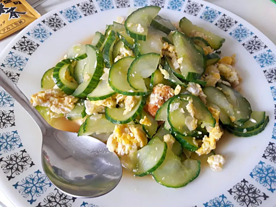 cucumber sterfried with eggs ^&^|Heartさん