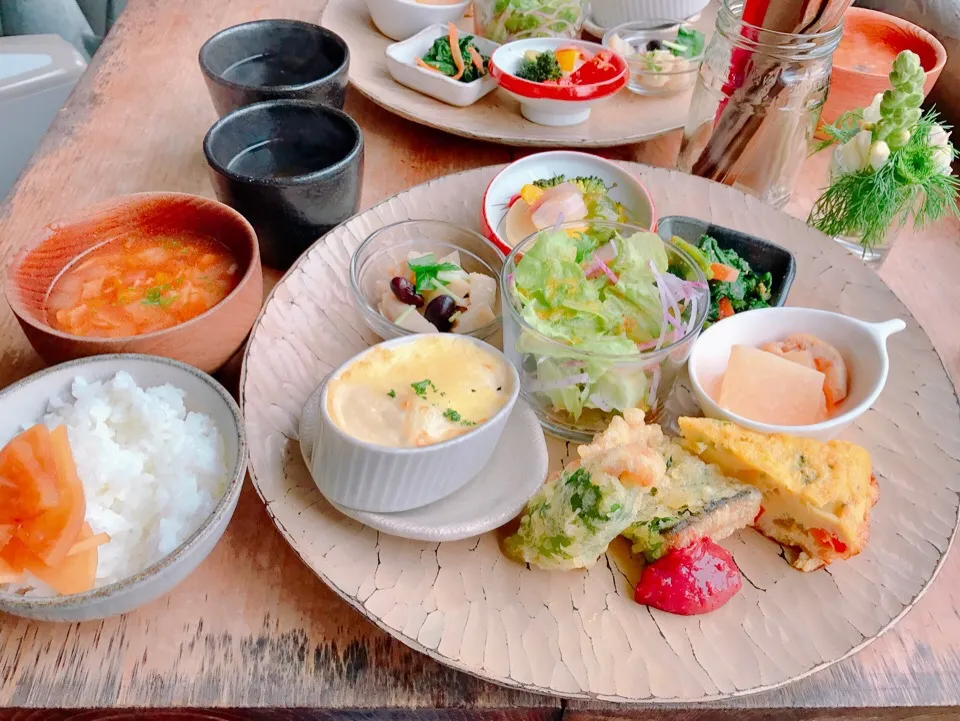 Snapdishの料理写真:旬野菜ごはんランチ
さばの大葉巻き  梅肉ソース|ちゃみこさん