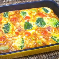 ブロッコリー&トマトオメレツ　 #brocolli #tomato #omelette