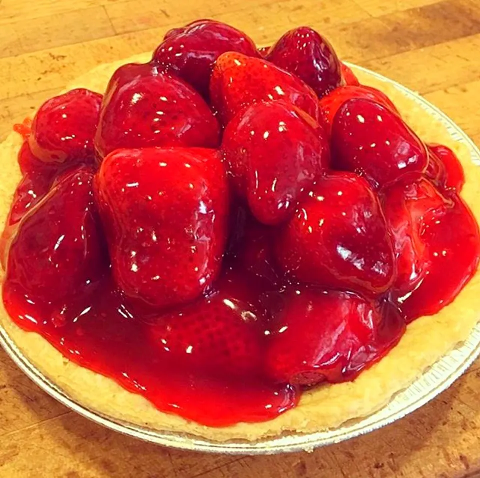 Fresh strawberry glazed pie🍓#strawberrypie #pie|🌺IAnneさん