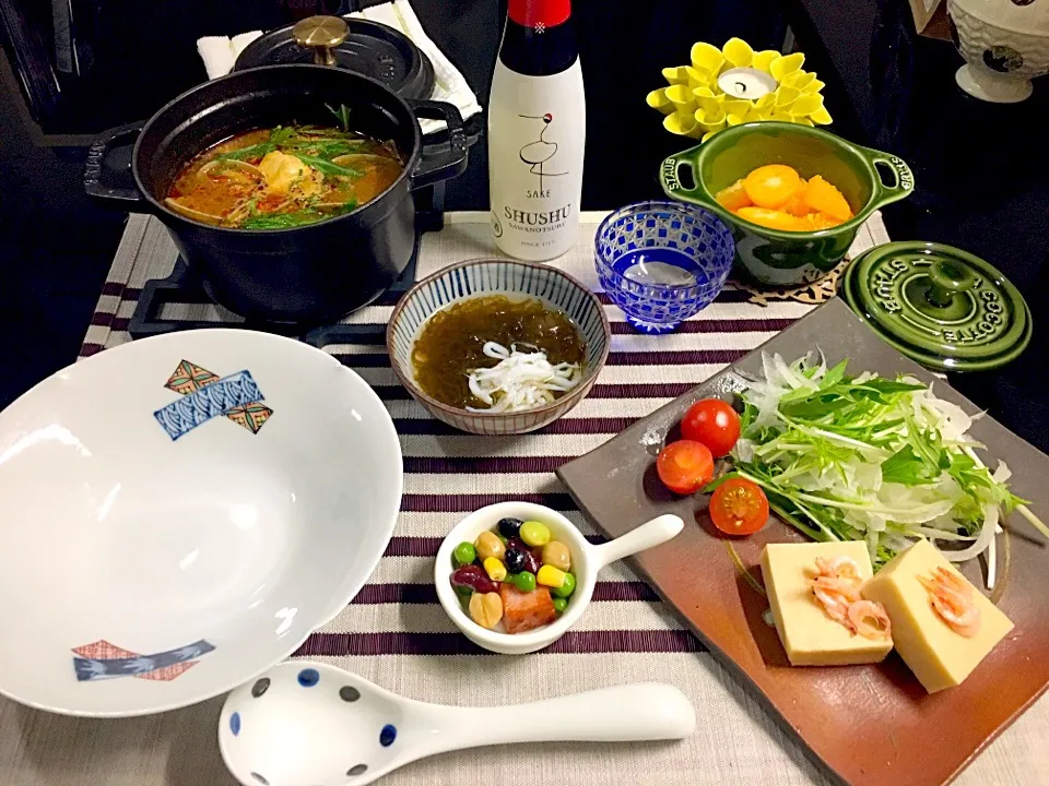 Snapdishの料理写真:アサリたっぷりのスンドゥブ🍶日本酒にも|Tomoさん