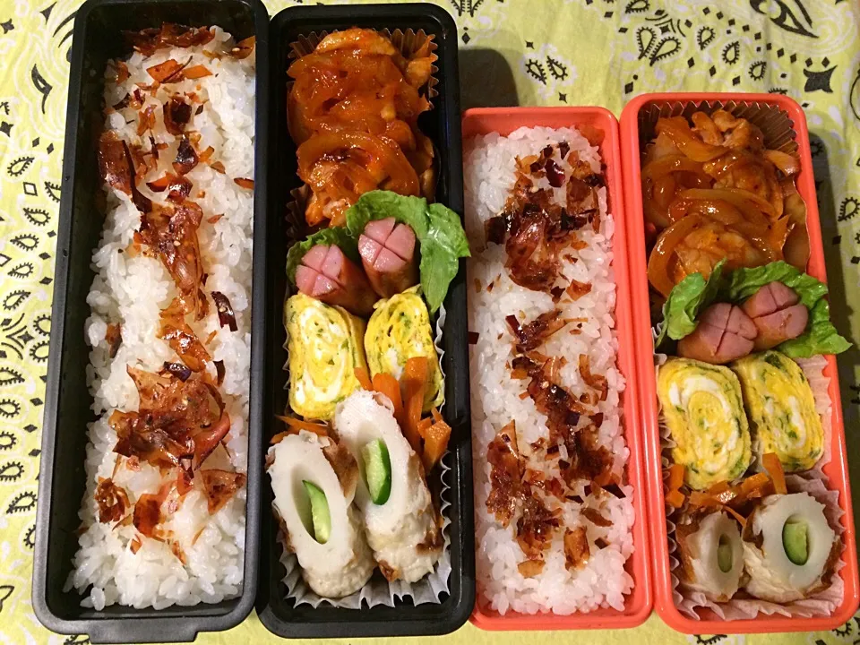 2017/02/28
いつものお弁当🍱
＊鶏肉のケチャップ炒め
＊出汁巻きたまご
＊人参のきんぴら
＊ちくわきゅうり|Chie.Yさん