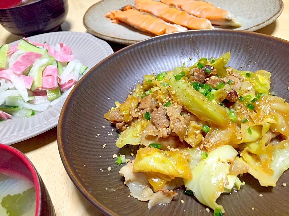 春キャベツと豚肉の胡麻味噌炒め|Chihiroさん