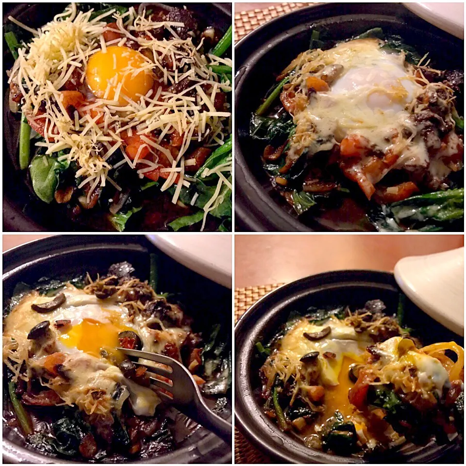 Ispanakli Yumurta🍳ｳｽﾊﾟﾅｯｸﾙ･ ﾕﾙﾑﾀ
Egg w/Spinach🌿ほうれん草の巣ごもり卵|🌈Ami🍻さん