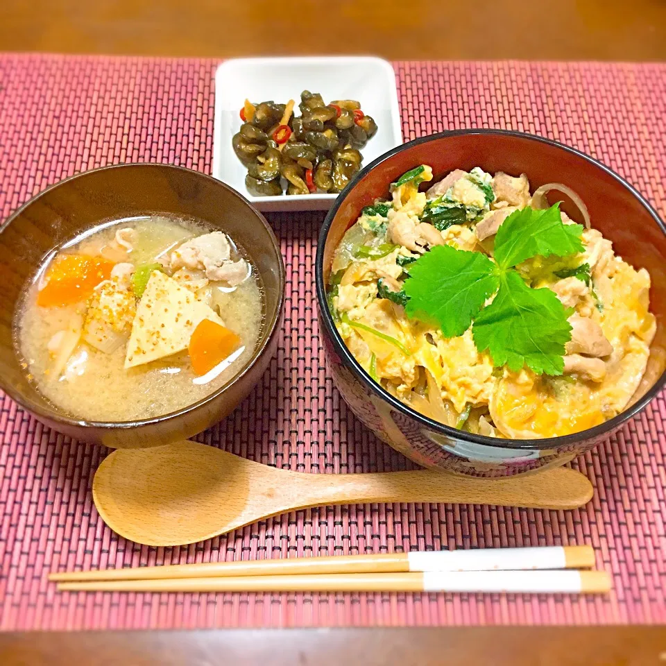 親子丼&豚汁|ヒロリンさん