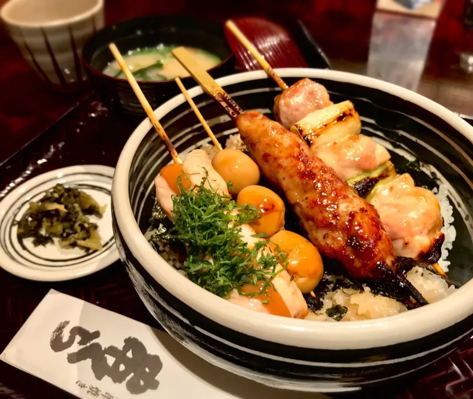 Snapdishの料理写真:京の朝ごはん 焼き鳥丼|砂雪さん