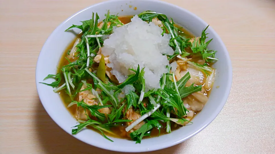 ２月１９日　大根と水菜の鶏うどん|いもこ。さん