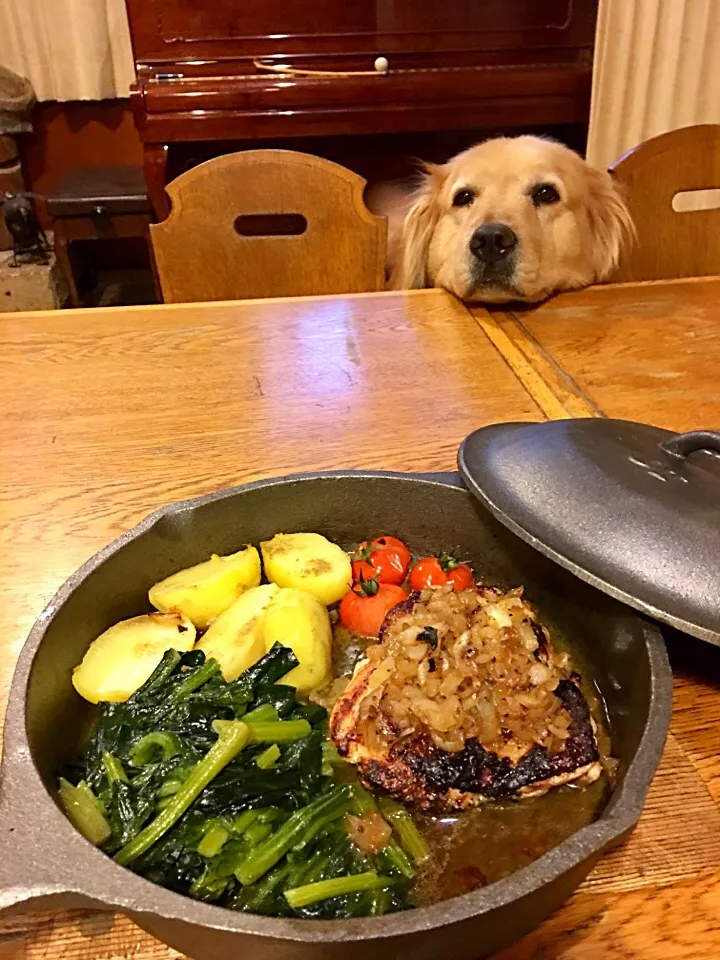 ティラボラ風チキン🍗 ほうれん草ソテー🥗 新ジャガイモ🥔のスパイスソテー🍅|きゅうちゃんさん