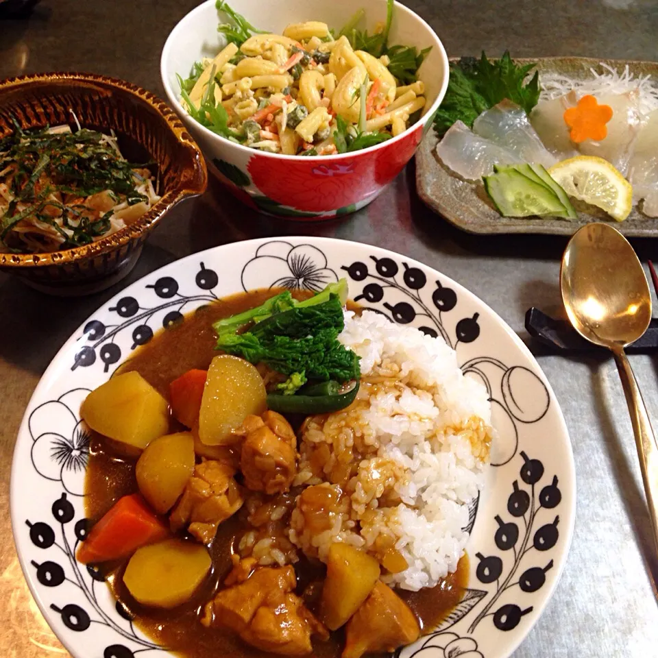 チキンカレーで晩ごはん(ﾟ∀ﾟ)|nao子さん