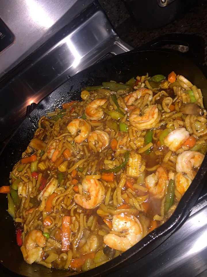 Teriyaki shrimp stir fry|Tawanjaさん