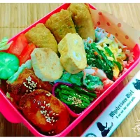 Snapdishの料理写真:玄米高菜稲荷弁当|SakuSakuさん