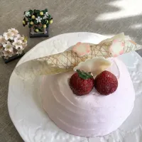 Snapdishの料理写真:ステンレスボールで焼いたひなケーキ🍰