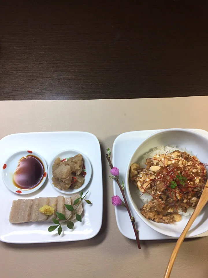 手作りこんにゃく 麻婆豆腐丼|shokohanさん